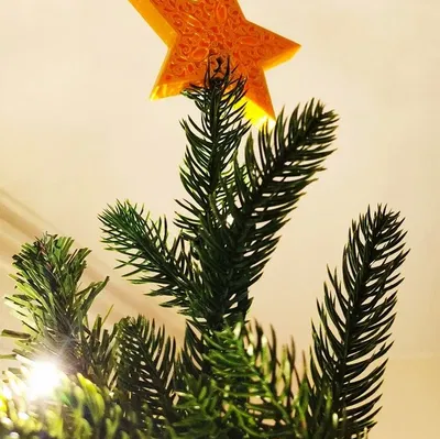 Ngôi sao và đỉnh cây thông Giáng Sinh 3D