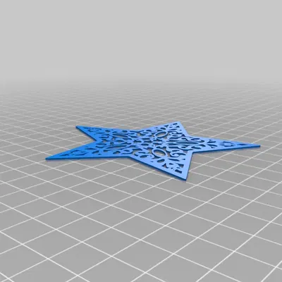 Ngôi sao và đỉnh cây thông Giáng Sinh 3D