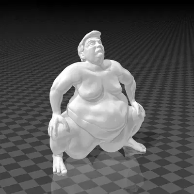 Vật phẩm đấu vật sumo hình Trump dễ in không cần hỗ trợ