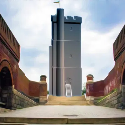 Lâu đài Helsingborg với tháp Karnan nổi bật