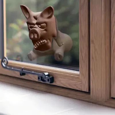 Lợn Giận - Trang Trí Cửa Sổ