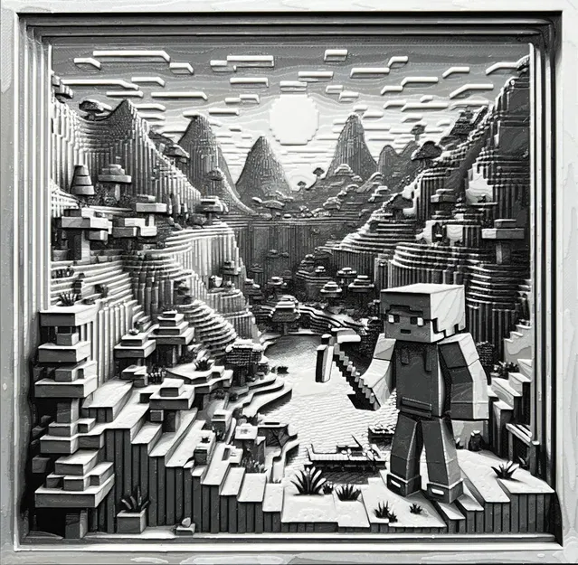 Hình ảnh nhân vật Minecraft trong phong cách nghệ thuật độc đáo - Image 1