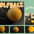 Bóng golf có vòng xoắn dùng làm móc chìa khóa - Thumbnail 1