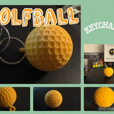 Bóng golf có vòng xoắn dùng làm móc chìa khóa