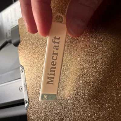 Móc khóa biển số phong cách Minecraft