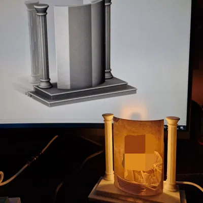 Đèn Lithophane đứng trang trí nội thất 3:4