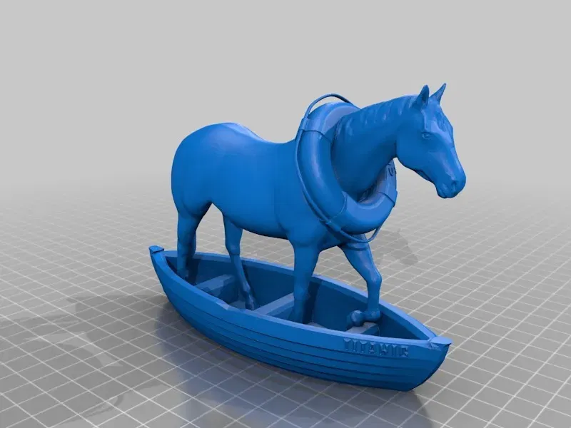 Ngựa bị mắc kẹt trong thuyền 3D - Image 2