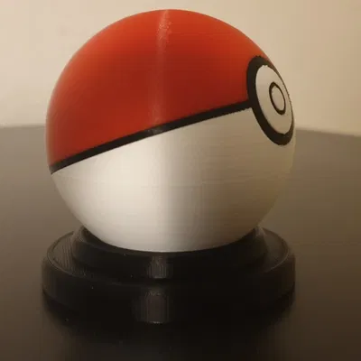 Pokéball với giá đỡ và các bộ phận riêng biệt