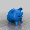 Lợn dễ thương không cần hỗ trợ cho máy in 3D - Thumbnail 2