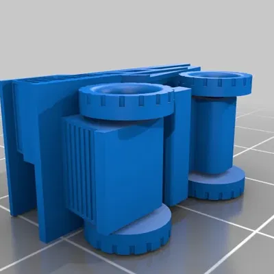 Xe tải ben in 3D với trục và khay xoay