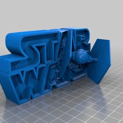 Biểu tượng 3D Star Wars với thiết kế độc đáo