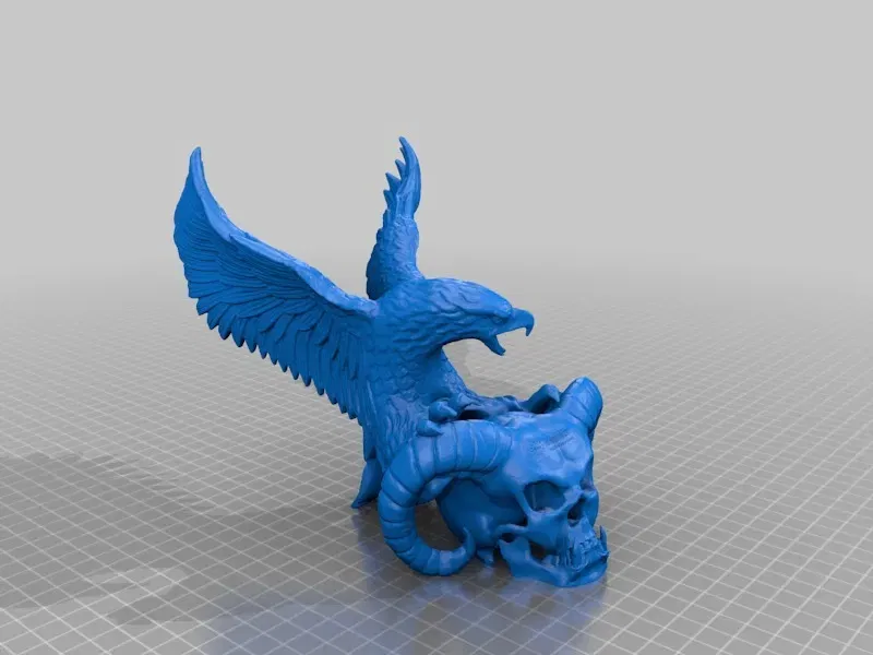 Xương đầu quỷ và đại bàng trong nghệ thuật điêu khắc 3D - Image 2