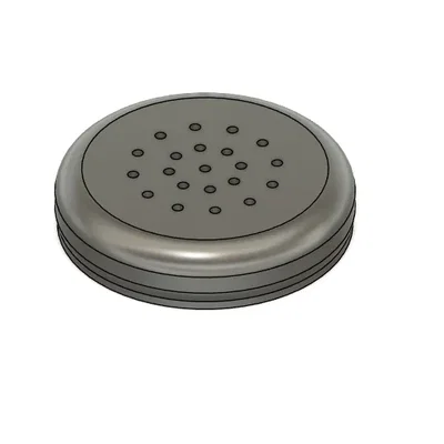 Nắp nhựa cho lọ muối thiết kế trong Fusion 360