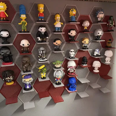 Giá treo tường hình lục giác cho mô hình PlaKit