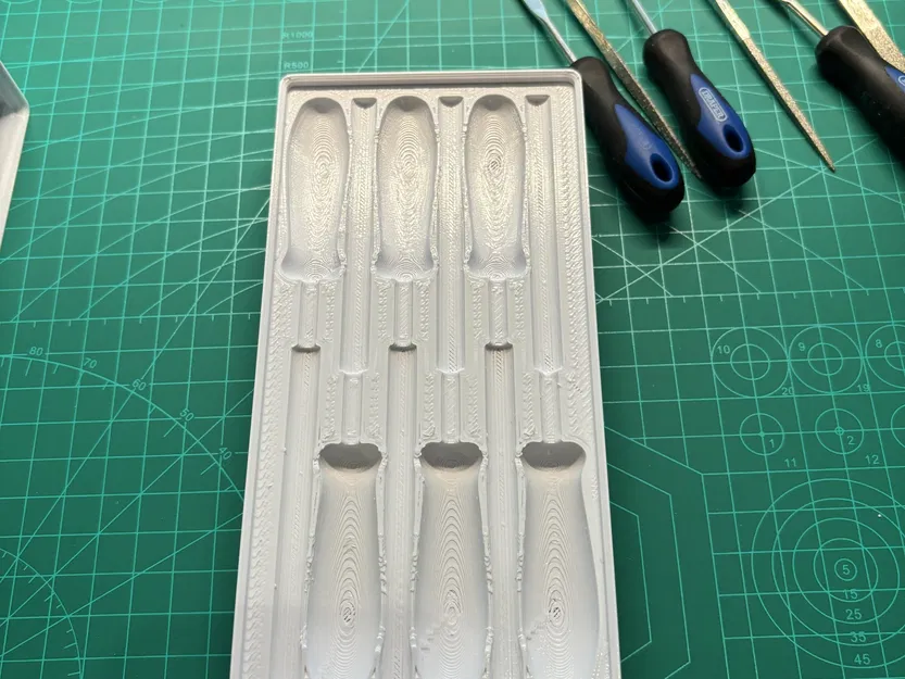 Giá đỡ bộ dụng cụ file kim Diamond Draper 6 món 4x2 Gridfinity - Image 2