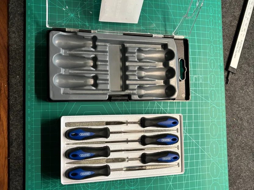 Giá đỡ bộ dụng cụ file kim Diamond Draper 6 món 4x2 Gridfinity - Image 5