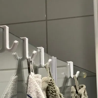 Móc treo khăn cho vòi hoa sen có tường kính 6mm