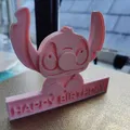 Mô hình Stitch chúc mừng sinh nhật đơn giản - Thumbnail 1