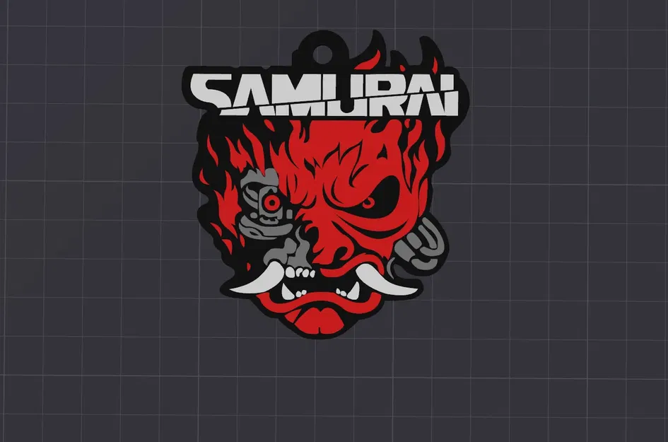 Móc khóa Samurai phong cách Cyberpunk 2077 - Image 7