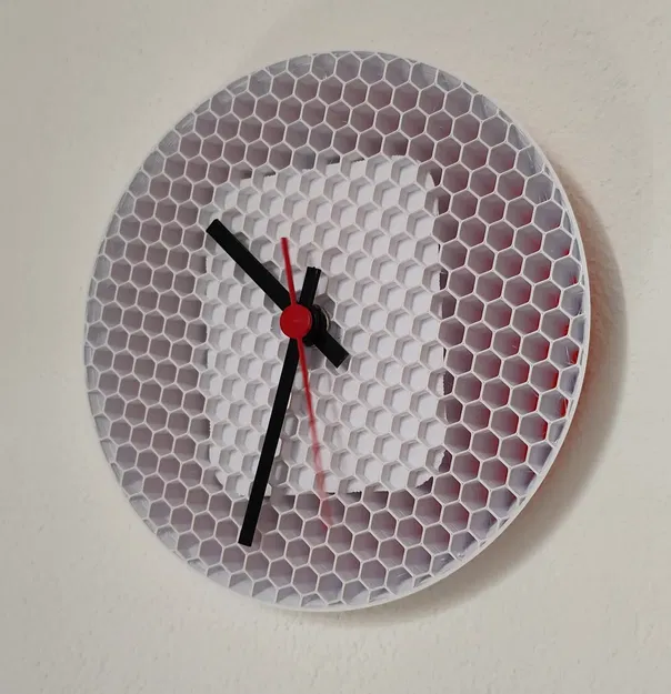 Đồng hồ treo tường với họa tiết lấp đầy hình lục giác - Image 3