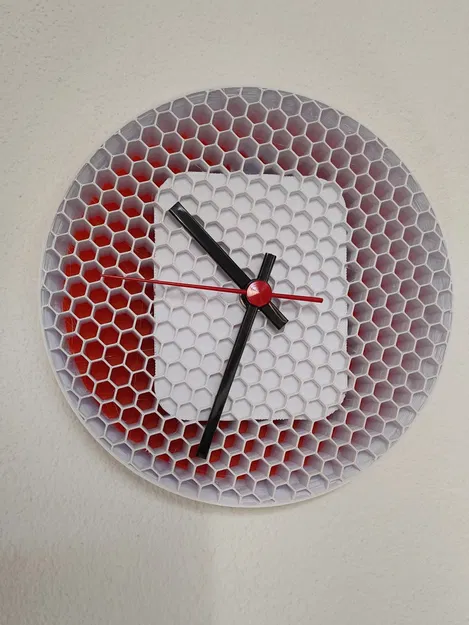 Đồng hồ treo tường với họa tiết lấp đầy hình lục giác - Image 4