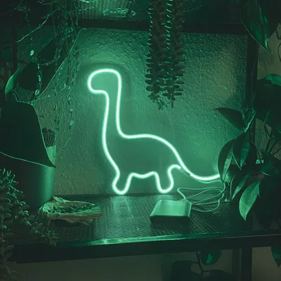 Biển hiệu LED khủng long neon độc đáo cho trang trí nội thất