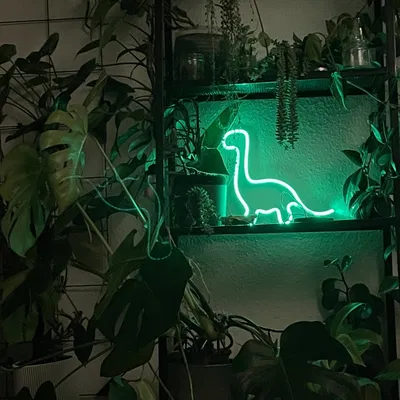 Biển hiệu LED khủng long neon độc đáo cho trang trí nội thất
