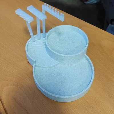 Vườn thiền với 3 cái cào cát