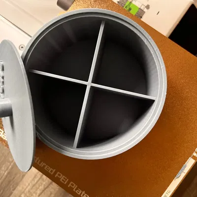 Thùng chứa vít chia tách với nắp đậy