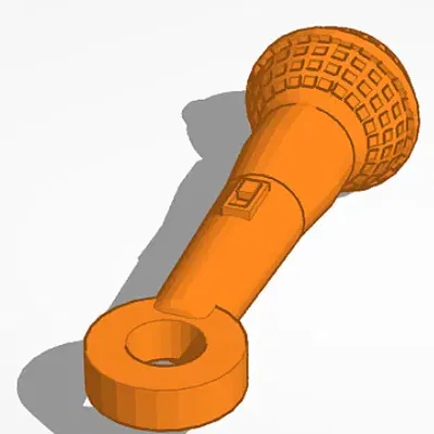 Móc chìa khóa hình micro dễ thương