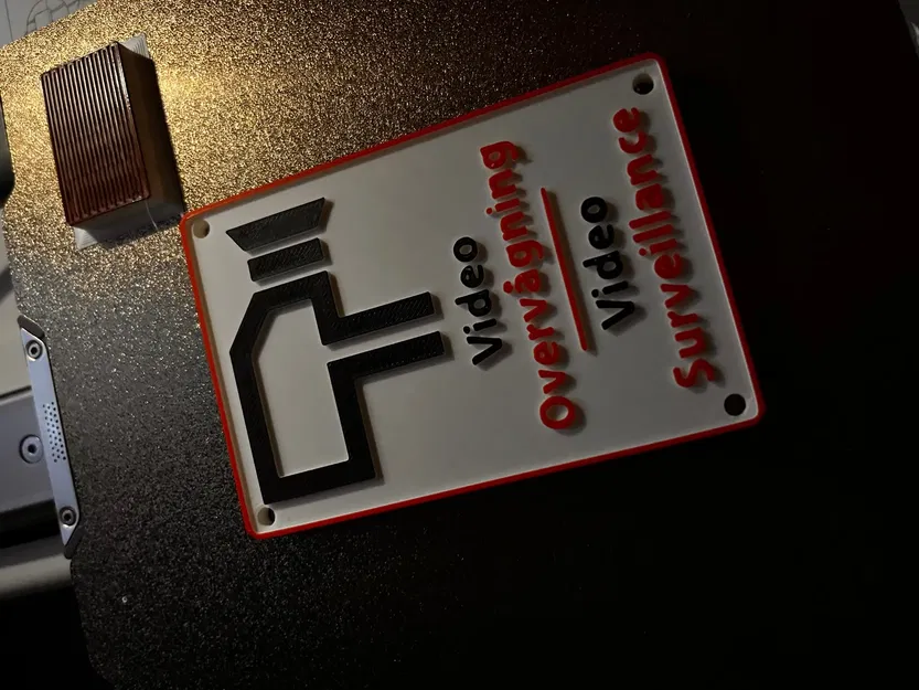 Biển báo giám sát video cho an ninh rõ ràng - Image 1