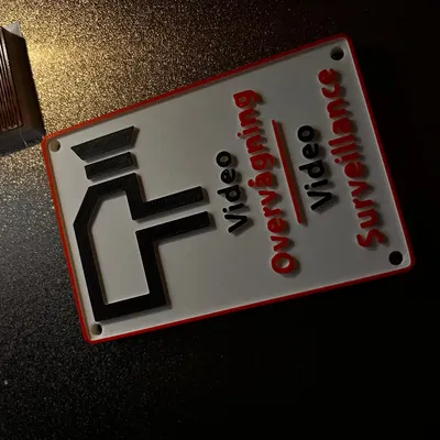 Biển báo giám sát video cho an ninh rõ ràng