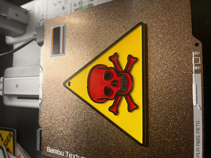 Biểu tượng cảnh báo nguy hiểm với đầu lâu - Image 1