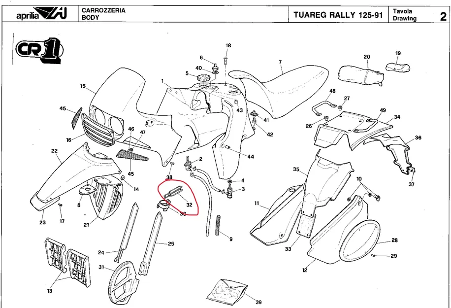Hướng dẫn cáp xe máy cho Aprilia Tuareg Rally và RX 125 - Image 2