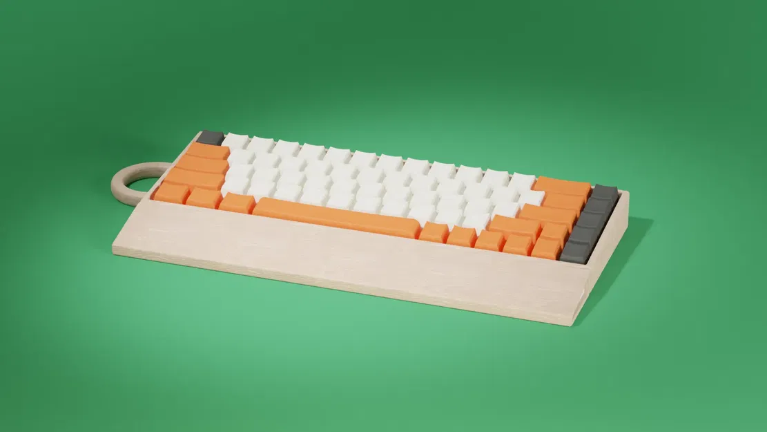 Móc khóa hình bàn phím gỗ mượt mà - Image 3