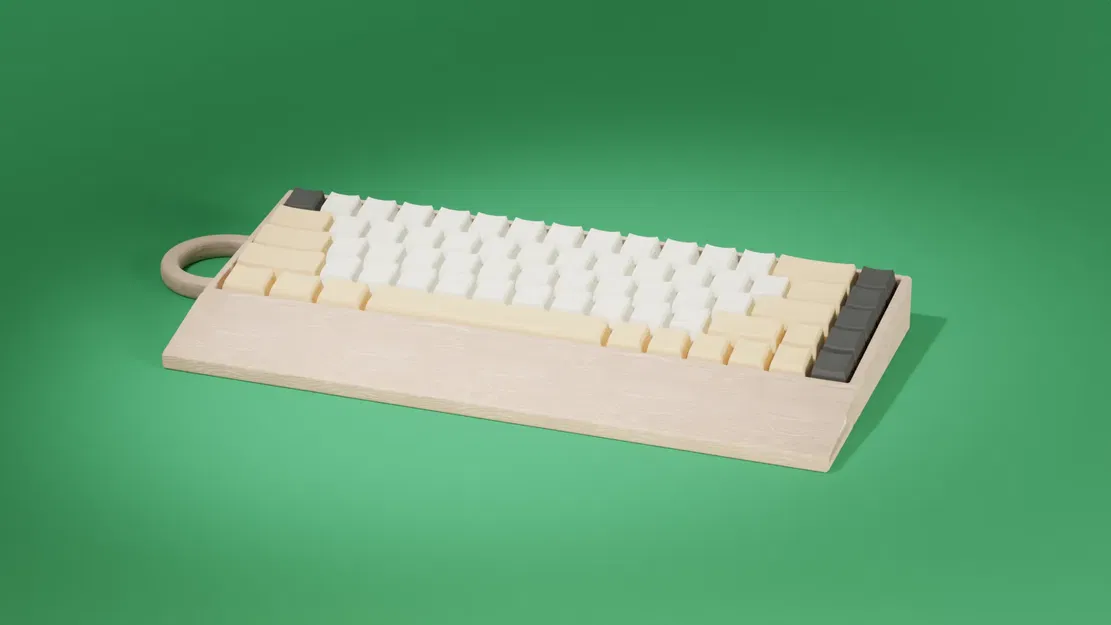 Móc khóa hình bàn phím gỗ mượt mà - Image 4