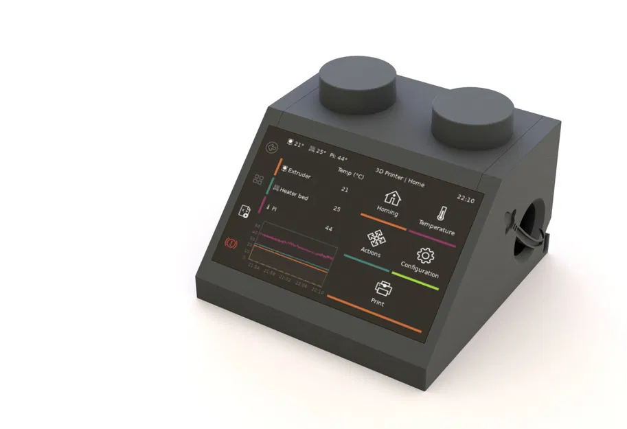 Vỏ BTT PiTFT70 cho màn hình KlipperScreen 7 inch - Image 1