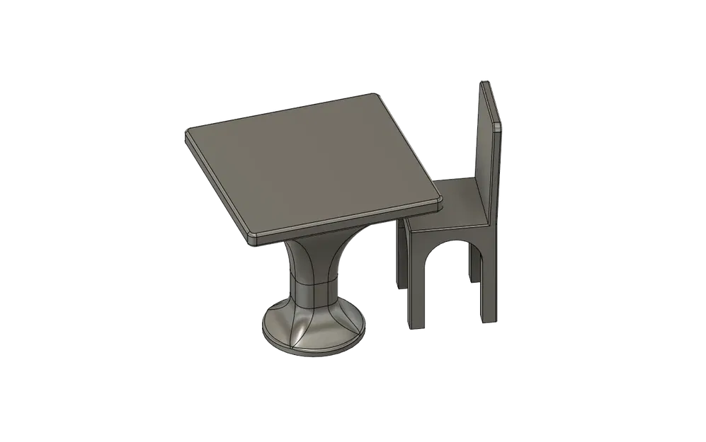 Bộ bàn ghế không cần hỗ trợ in 3D - Image 1