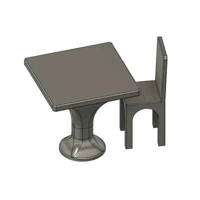 Bộ bàn ghế không cần hỗ trợ in 3D