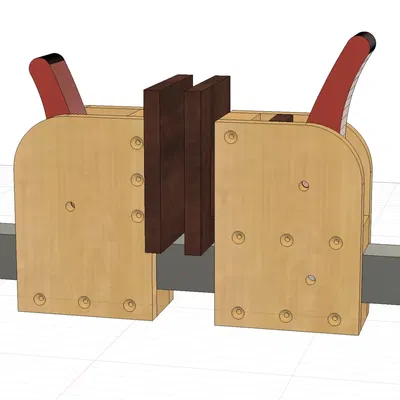 Kẹp cam cho gia công gỗ với tay cầm in 3D