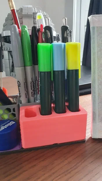 Giá đỡ highlighter gridfinity 2x1x6 cho Faber-Castell - Image 1