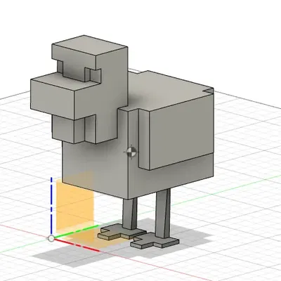 Mô hình gà Minecraft 3D dành cho in 3D