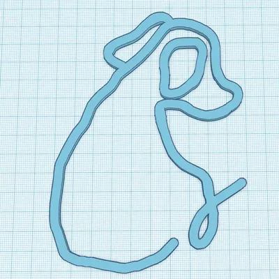 Đường nét chó tối giản cho dự án nghệ thuật