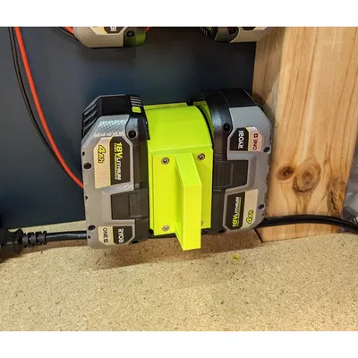 Giá đỡ pin đôi tương thích với Ryobi 18v