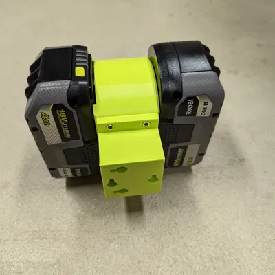 Giá đỡ pin đôi tương thích với Ryobi 18v