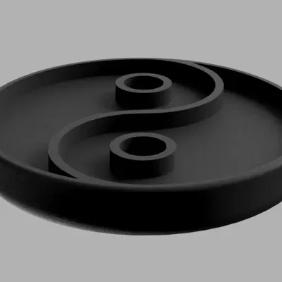 Khay vườn zen yin & yang cho cát và nước với chậu nhỏ trồng cây