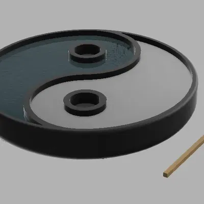 Khay vườn zen yin & yang cho cát và nước với chậu nhỏ trồng cây