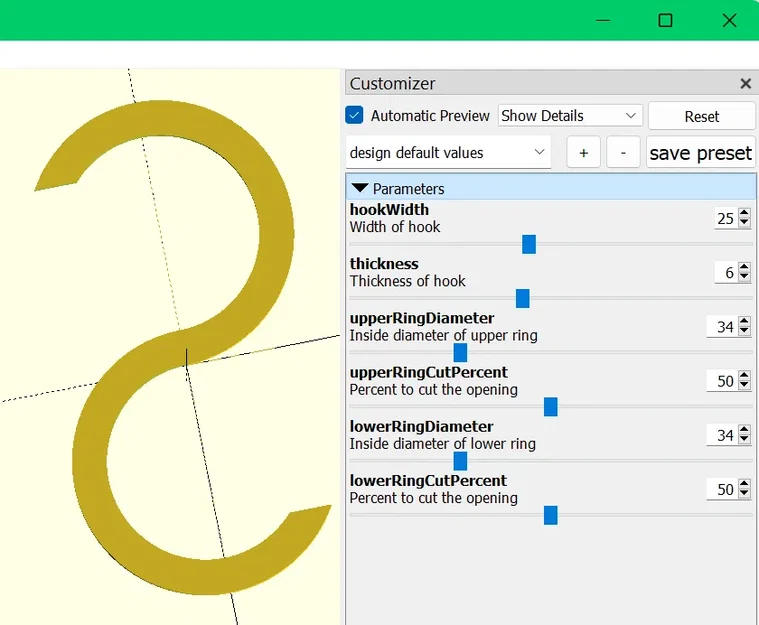Máy tạo móc S tùy chỉnh bằng OpenSCAD - Image 3