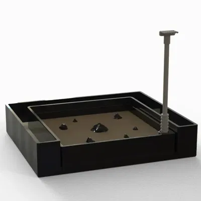 Vườn thiền mini với chậu rêu cho bàn làm việc