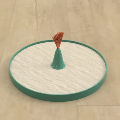 Zen 2.0: Khu Vườn Thiền Tròn Đơn Giản Có Cào (Tùy Chỉnh)